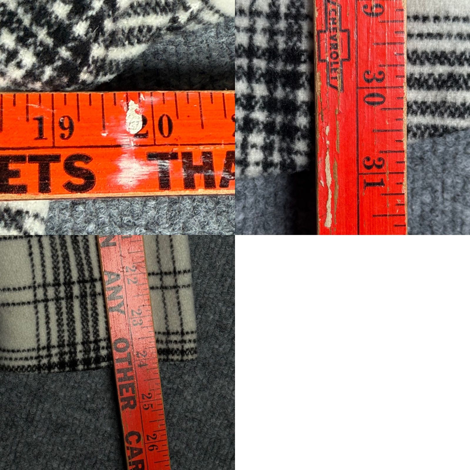 Vintage JACK Pea Coat Women Wool Blend Plaid Black White Button Lined Reversible Pocket Mid-Length Autumn Casual Mens Womens Girls Size S / US 4 / IT 40 - 8 Thumbnail