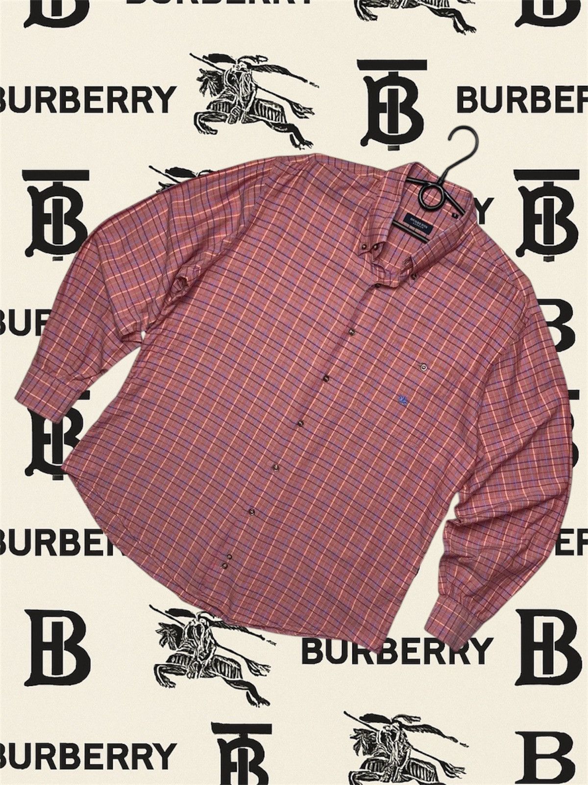Burberry Vintage Burberry plaid shirt long sleeve rare size L logo Size US L / EU 52-54 / 3 - 1 Thumbnail