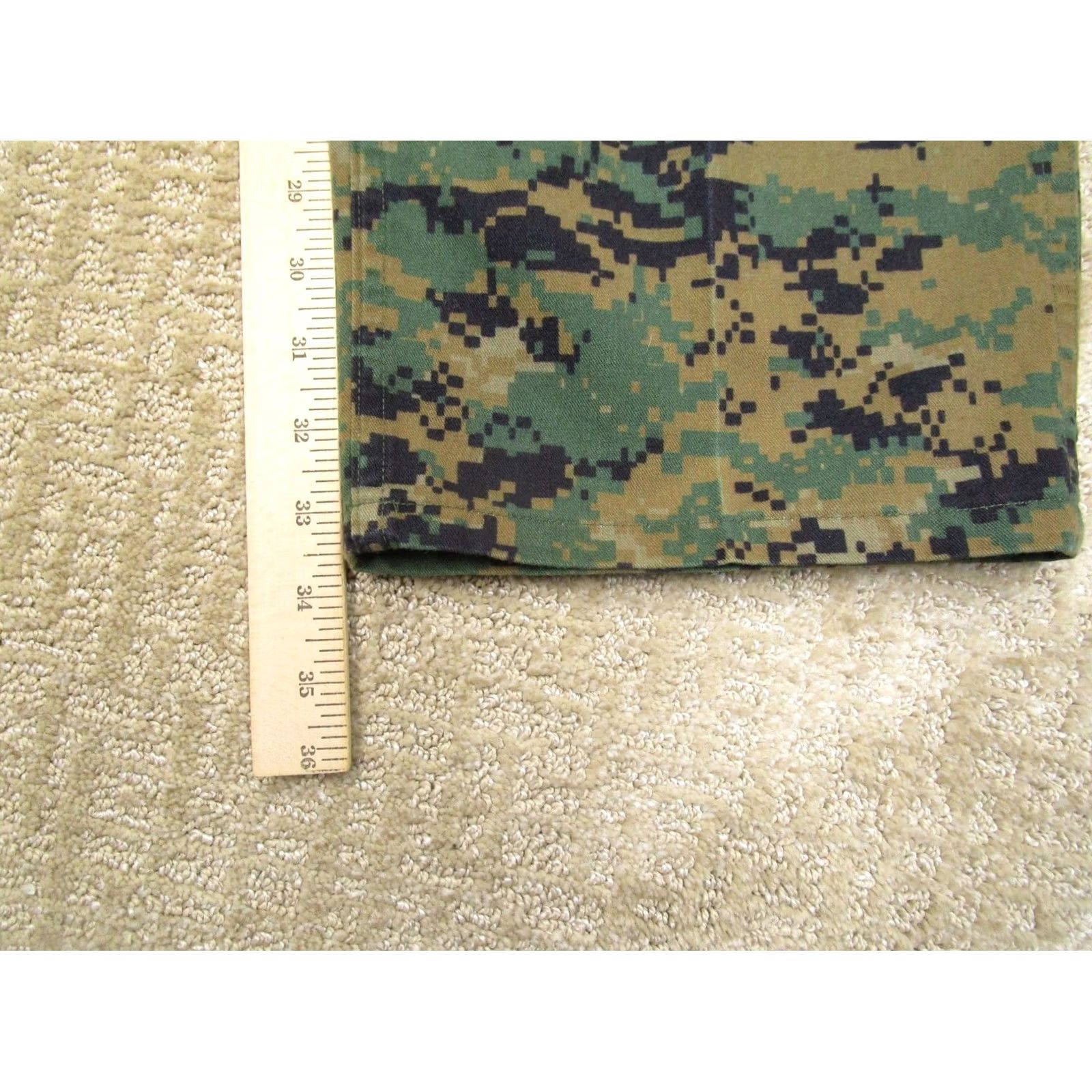 American Apparel US Military Cargo Pants Men 32x34 Green Camouflage Woodland Canvas Cotton Nylon Pockets Jeans/Workwear Size US 32 / EU 48 - 7 Thumbnail
