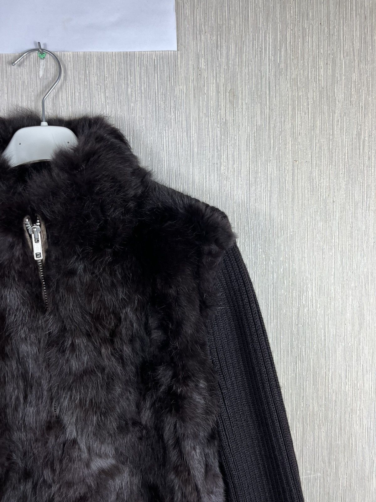 If Six Was Nine × Japanese Brand × Vintage Vintage real fur sweater cardigan zip knit hoodie sweatshirt Size L / US 10 / IT 46 - 3 Thumbnail