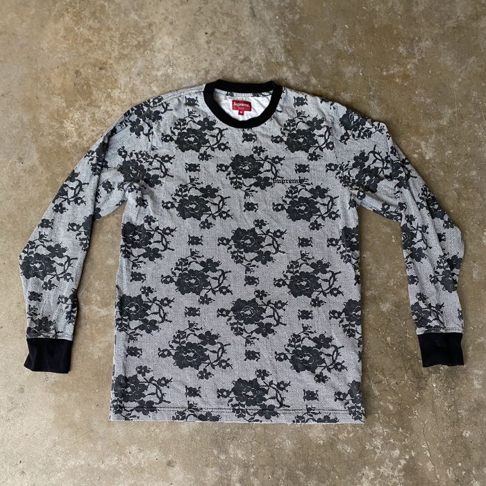 Supreme Supreme Rose Print L/S Tee | Grailed