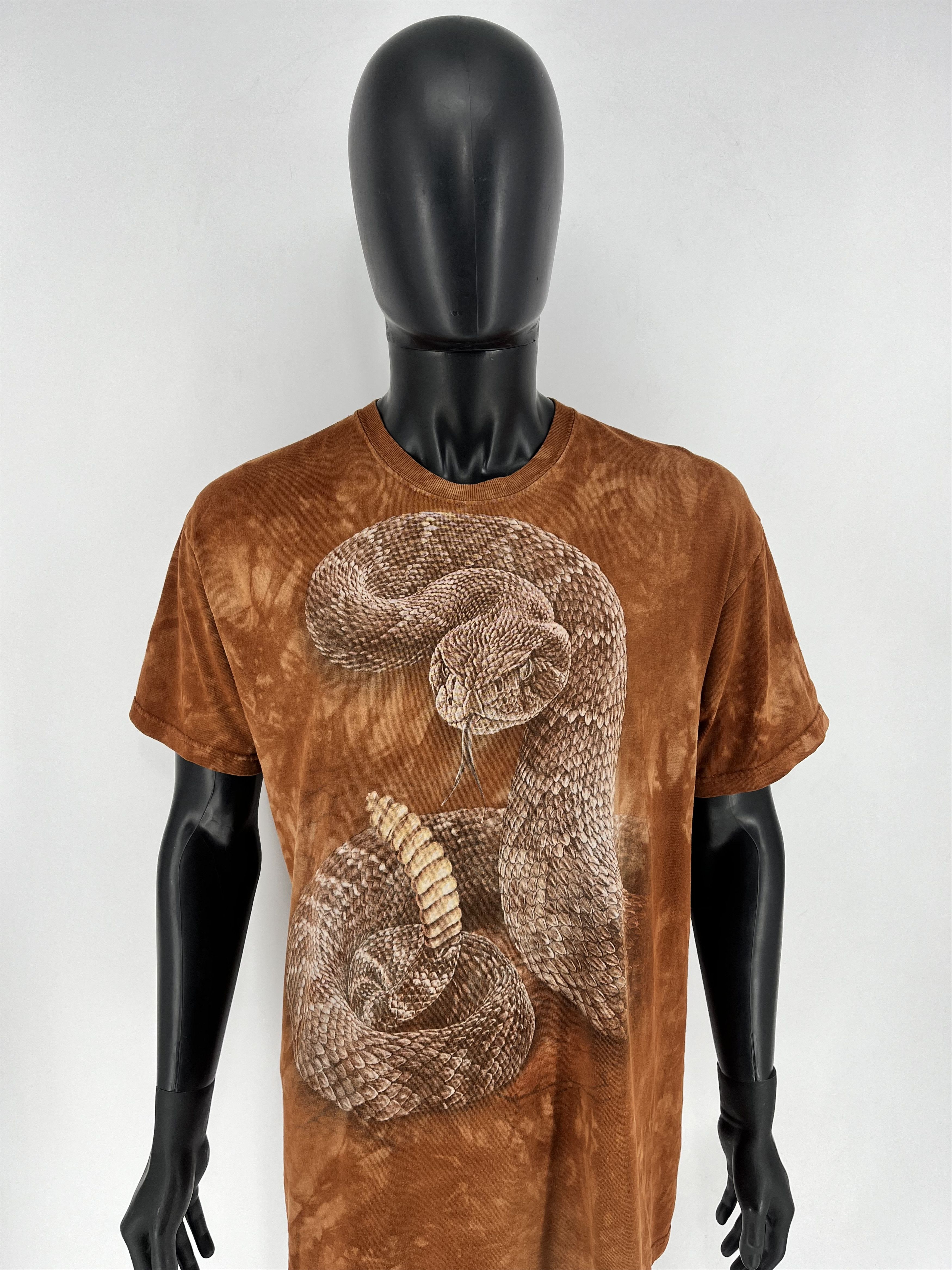 The Mountain × Vintage Y2K The Mountain Rattle Snake Graphic tee 00s orange tiedye Size US L / EU 52-54 / 3 - 5 Thumbnail