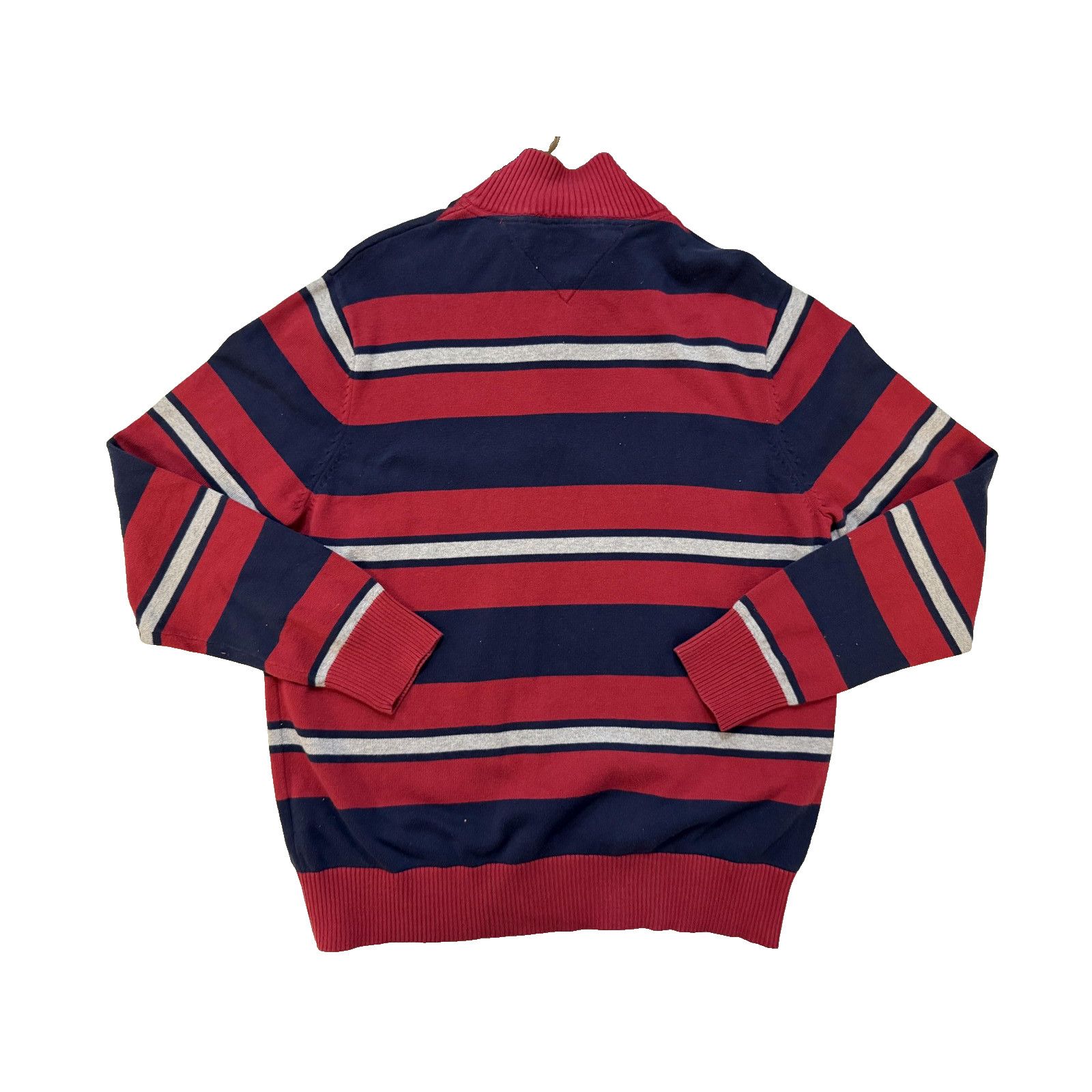 Tommy Hilfiger Tommy Hilfiger Sweater Mens 2XL Red Navy Striped 1/4 Zip Size US XXL / EU 58 / 5 - 4 Thumbnail