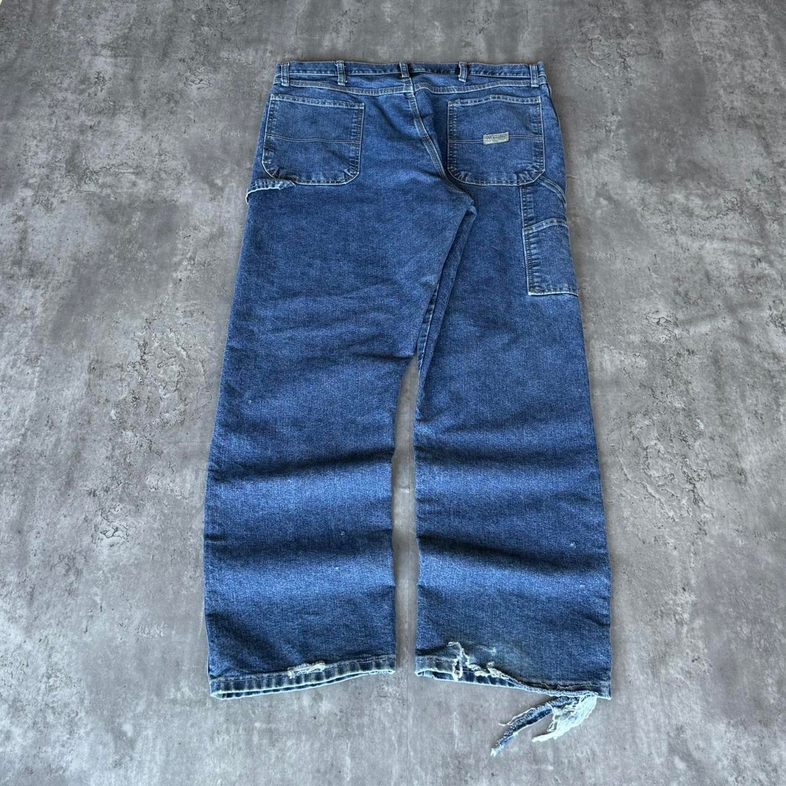 Carhartt × JNCO × Wrangler Vintage Y2K Carhartt Style Baggy Carpenter Distressed Jeans Size US 38 / EU 54 - 2 Thumbnail