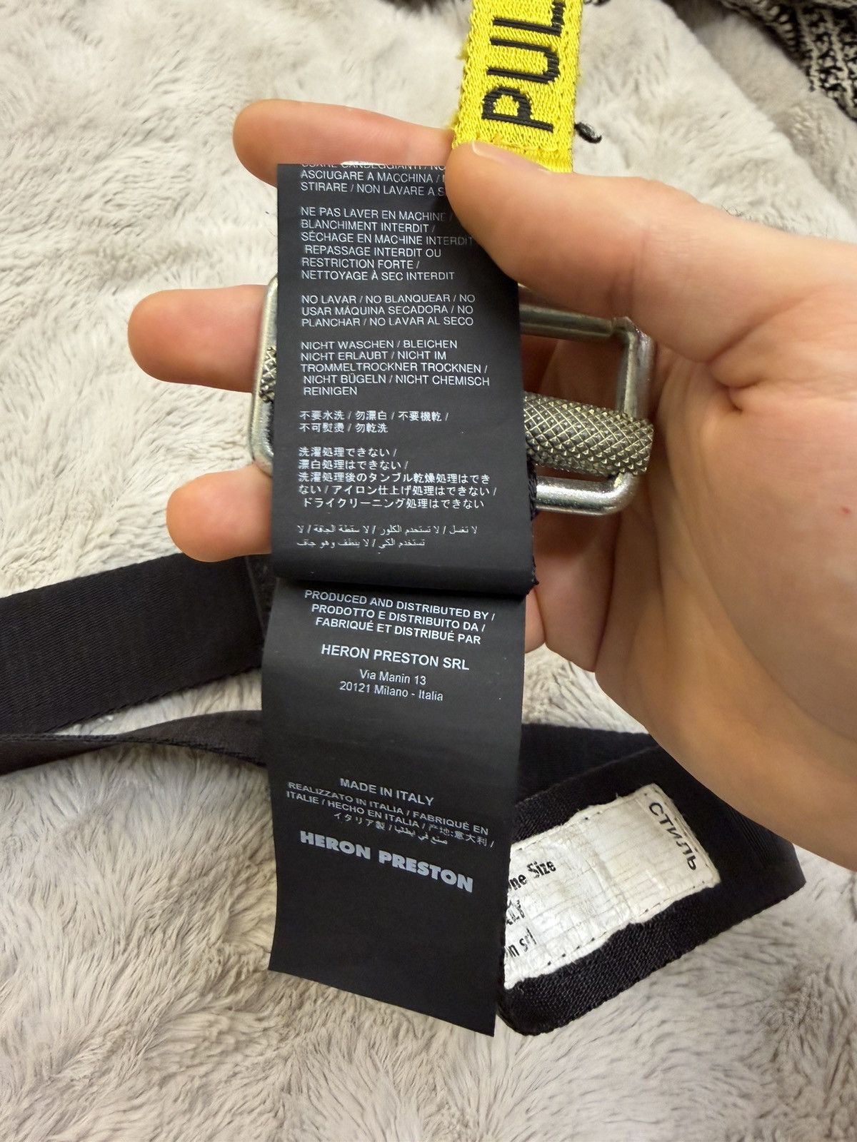 Heron Preston Heron Preston Pull Tab Tape Belt One Size Size ONE SIZE - 5 Thumbnail