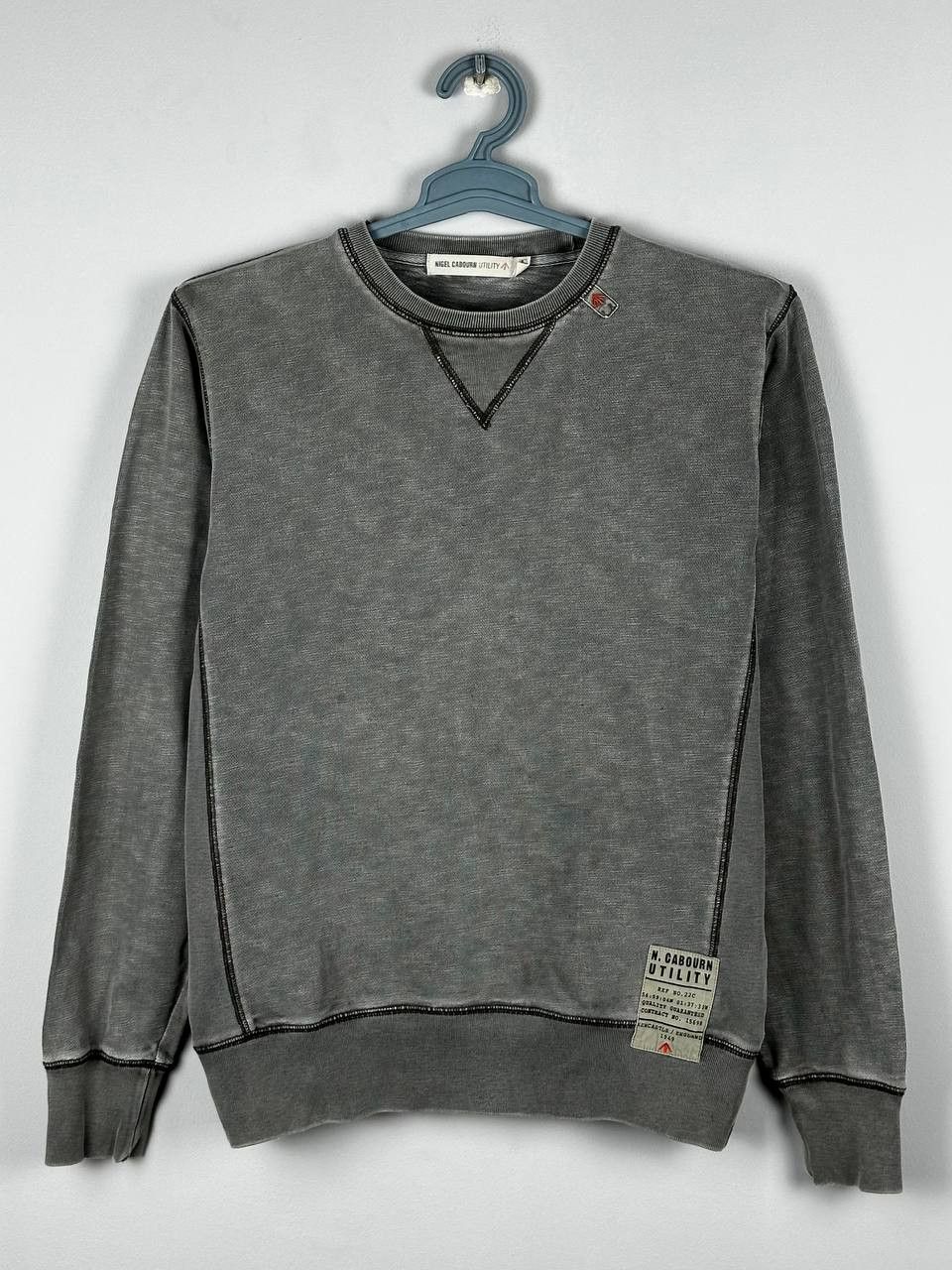 Nigel Cabourn Nigel Cabourn Utility Stone Wash Grey Army Sweatshirt Size US S / EU 44-46 / 1 - 1 Thumbnail