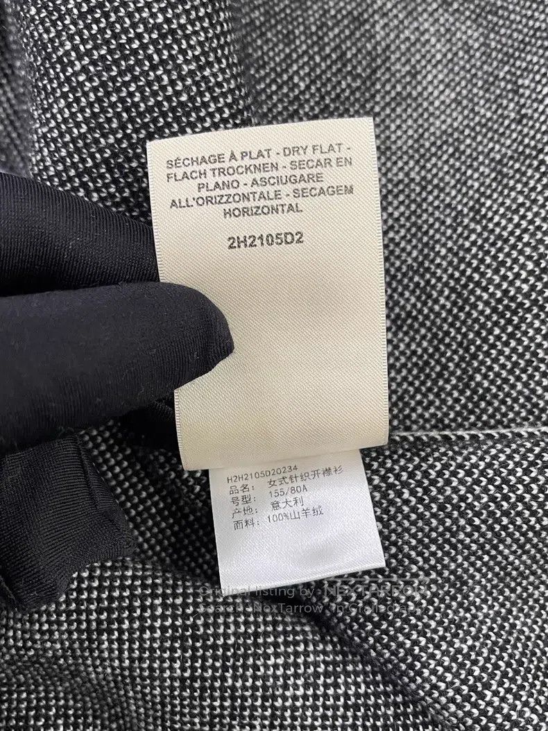 Hermes Hermes Long black and white cashmere knit cardigan Size XXS / US 00 / IT 34 - 6 Thumbnail