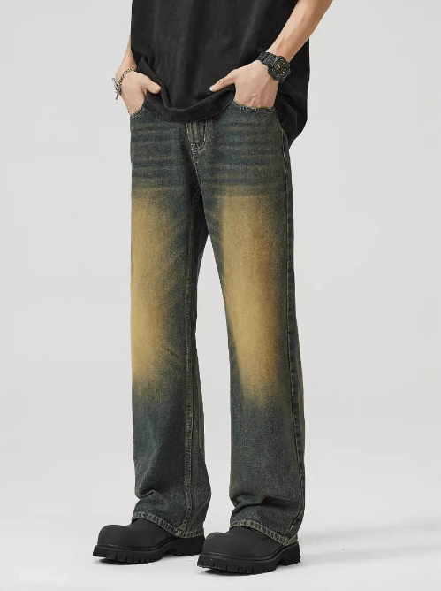 Japanese Brand × Jean American style washed wide leg flared baggy jeans Size US 32 / EU 48 - 1 Thumbnail