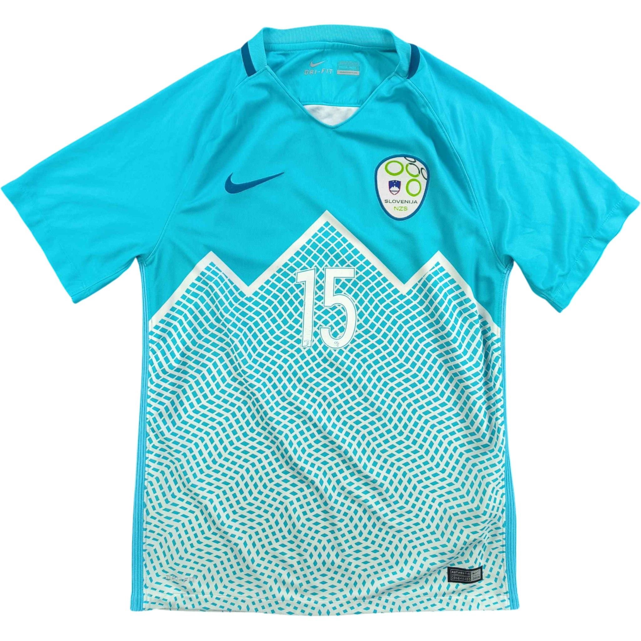 Nike SIGNED Slovenia 2016-17 Nike home #15 football jersey size S Size US S / EU 44-46 / 1 - 1 Thumbnail