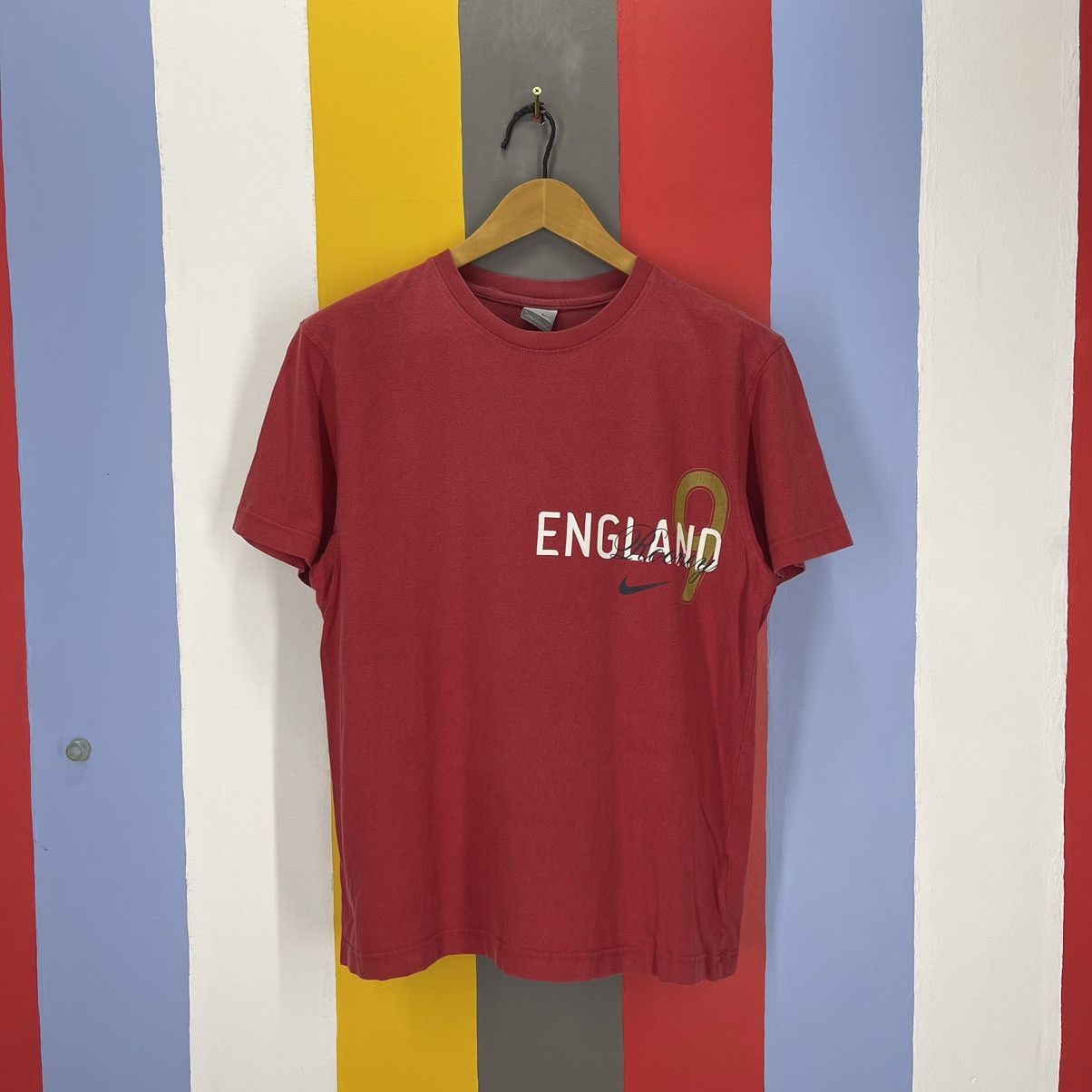 Nike Y2K Vintage NIKE ROONEY ENGLAND Crew Neck T Shirt #1490/AY Size US M / EU 48-50 / 2 - 3 Thumbnail