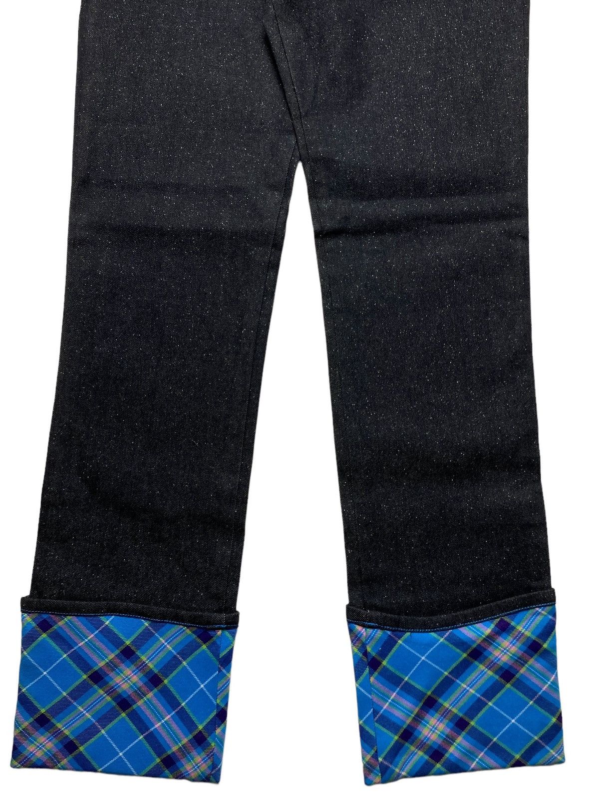 Hysteric Glamour 2000s Angel Blue - Folded Glitter Denim Pants Size 27" / US 4 / IT 40 - 6 Thumbnail