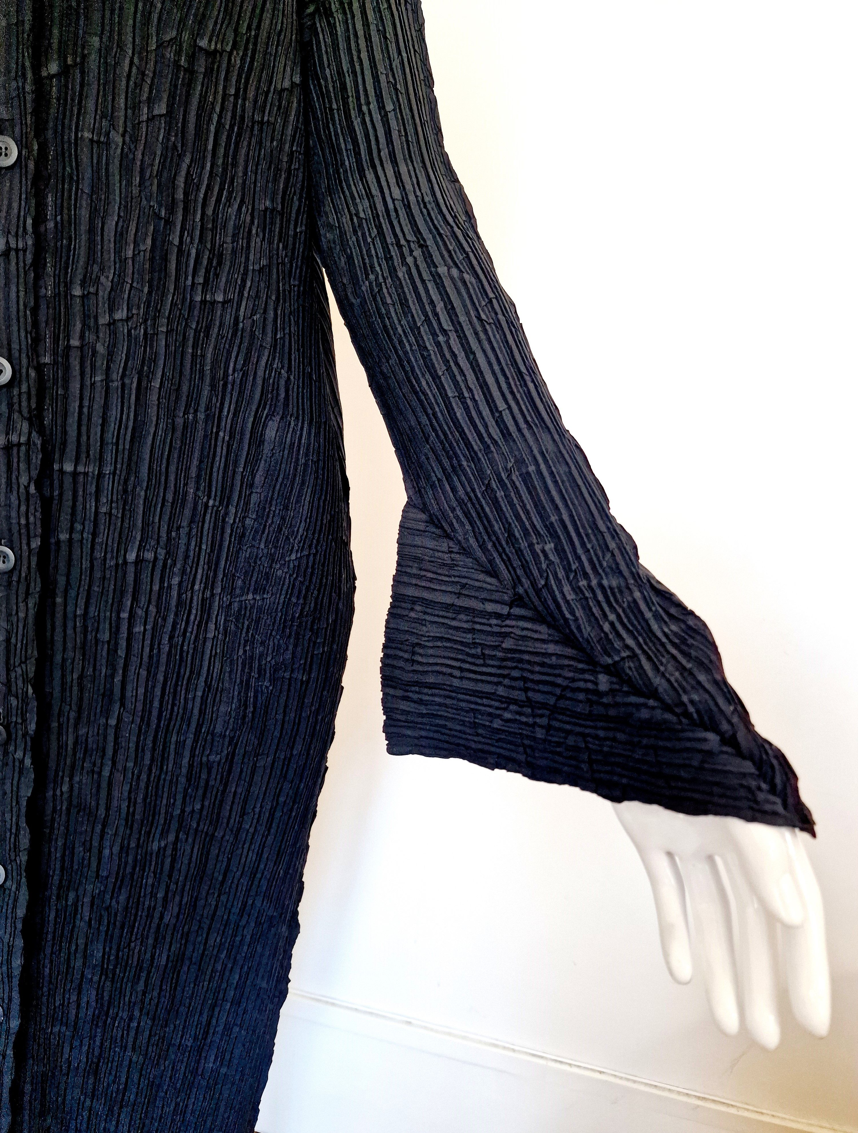Issey Miyake Issey Miyake Gown Vamipire Collar 80s 90s BMaxi Coat Dress Size L / US 10 / IT 46 - 6 Thumbnail