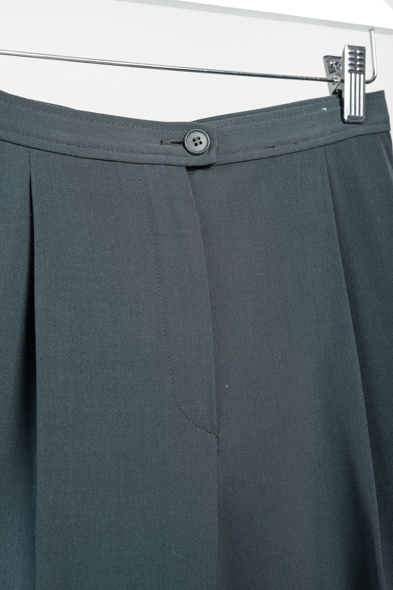 Emporio Armani Emporio Armani Minimalist Grey-Green Trousers Size 25" / US 0 / IT 36 - 5 Thumbnail