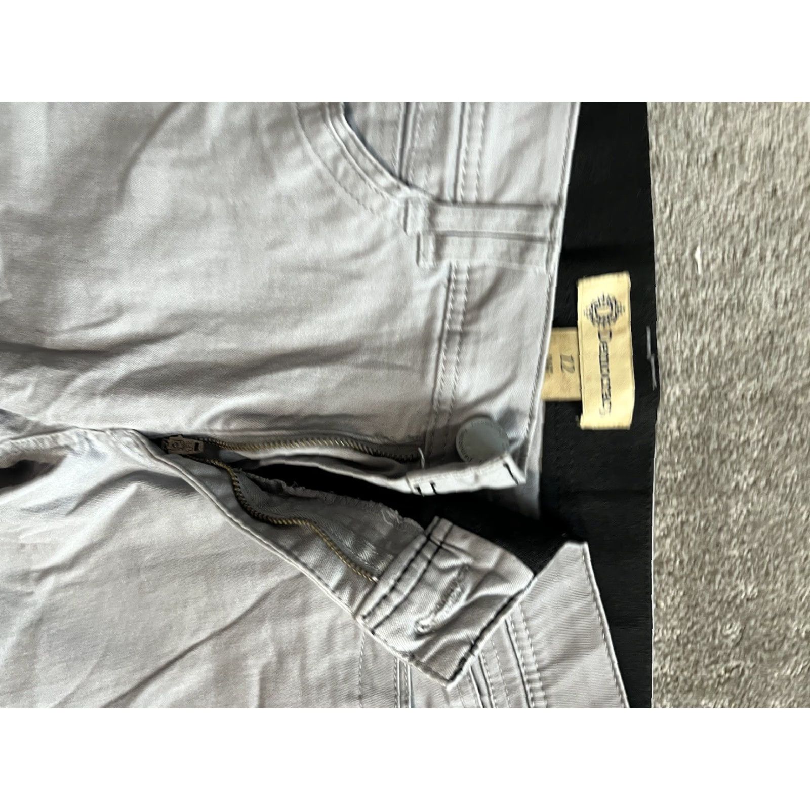Vintage Democracy Jeans 5-Pocket Gray Ab Technology Mid Rise Skinny Stretch Hemmed Size 12 Women Casual Denim Shirt? Size 34" / US 12 / IT 48 - 6 Thumbnail