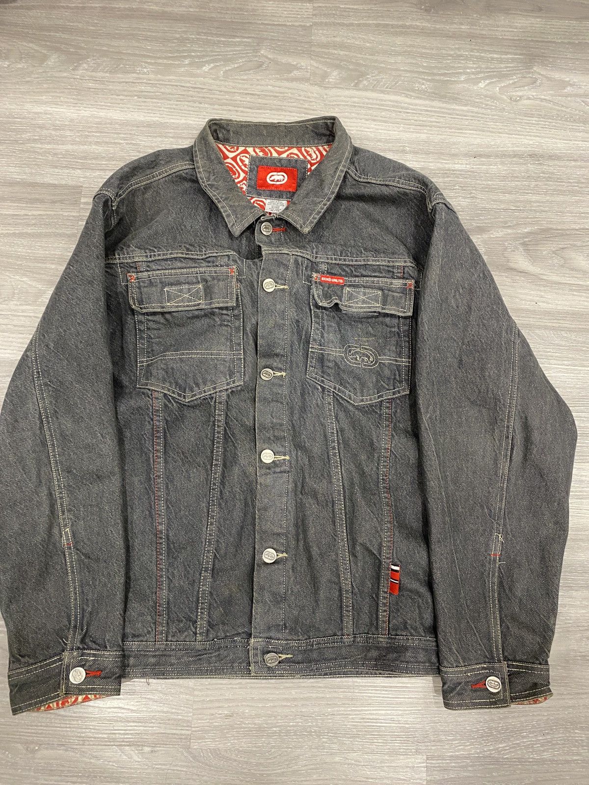 Ecko Unltd. Ecko Unltd Complex Sleeve Denim Jacket Baggy Y2K Size US L / EU 52-54 / 3 - 1 Thumbnail