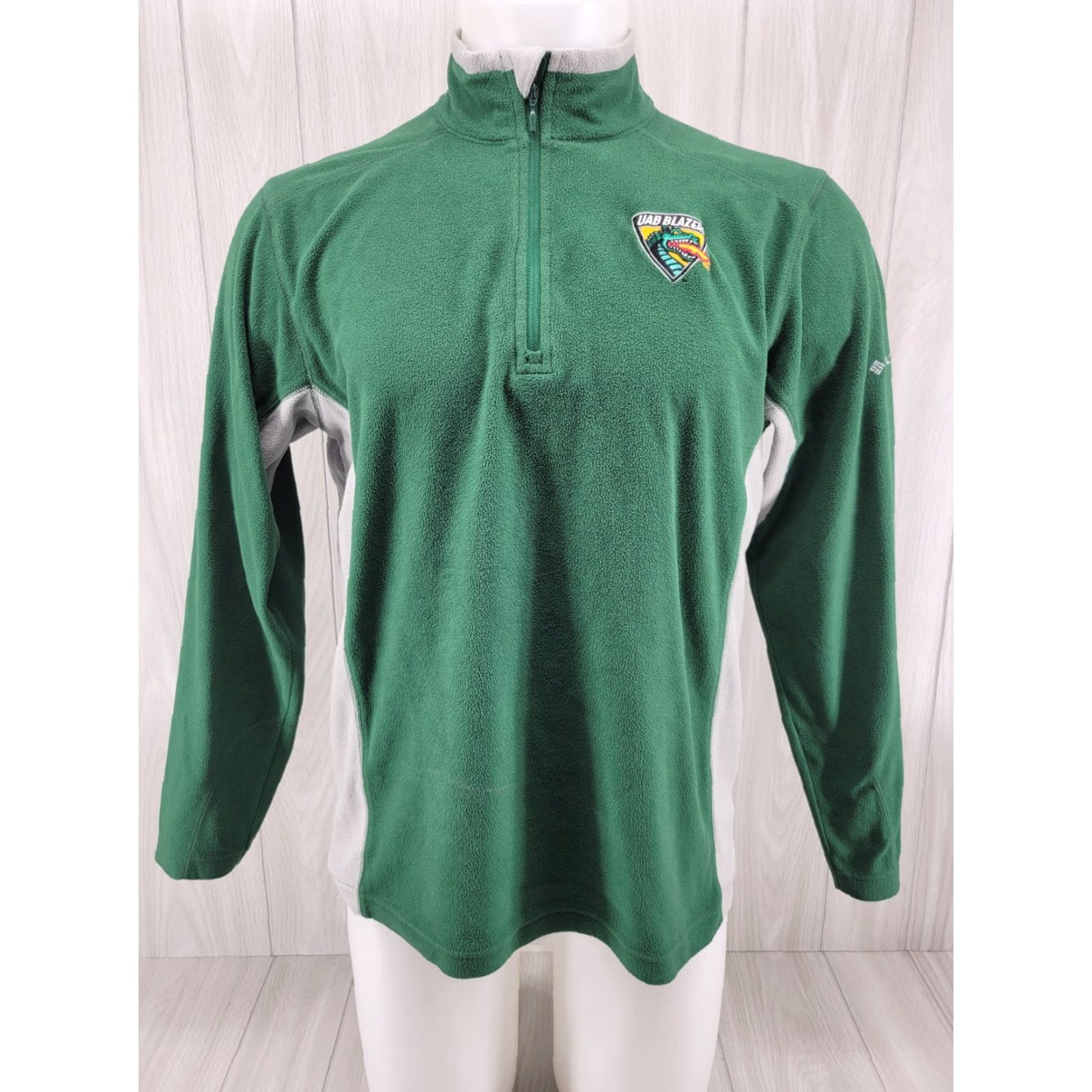Vintage Columbia UAB Blazers 1/4 Zip Long Sleeve Men’s Size Medium Green Solid Pullover Windbreaker Size US M / EU 48-50 / 2 - 2 Thumbnail
