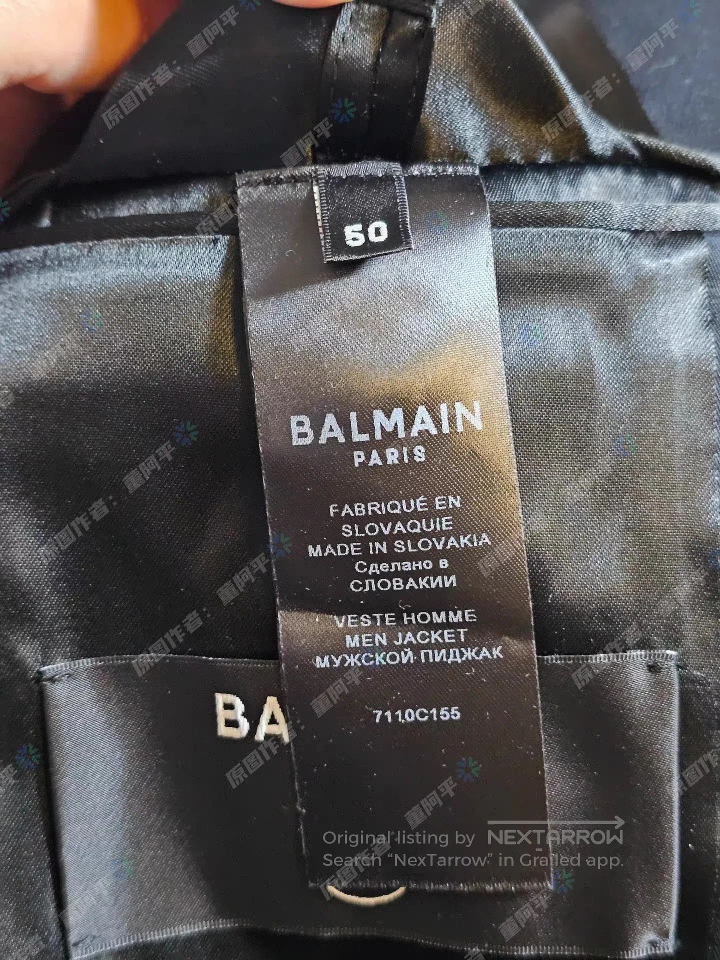 Balmain Double-Breasted Black Blazer. Size US M / EU 48-50 / 2 - 7 Thumbnail