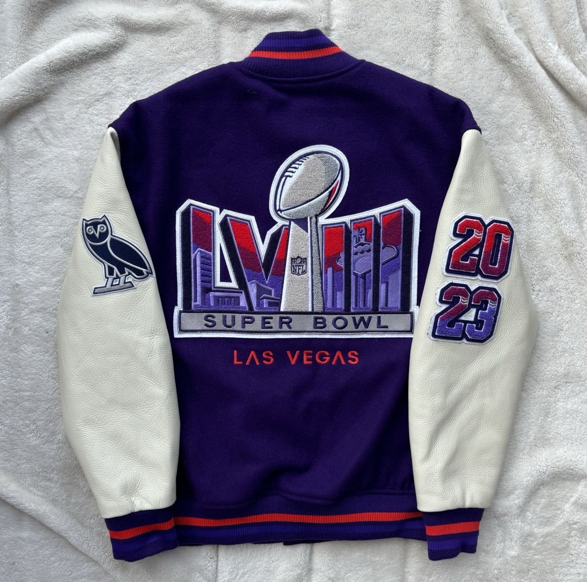 October's Very Own RARE - OVO x Super Bowl Varsity Jacket Size US S / EU 44-46 / 1 - 3 Thumbnail