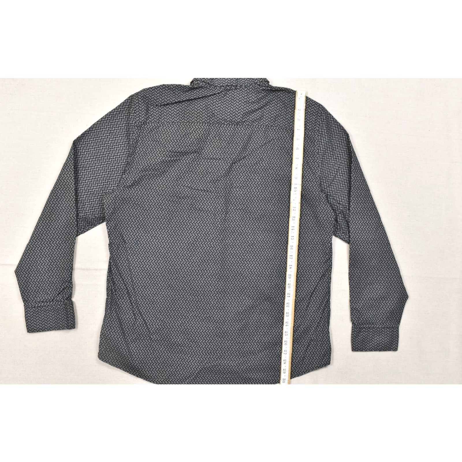 Guess Guess Men's XXL Slim Fit Button Down Shirt Long Sleeve Grey Geometric Print Stre Size US XXL / EU 58 / 5 - 3 Thumbnail