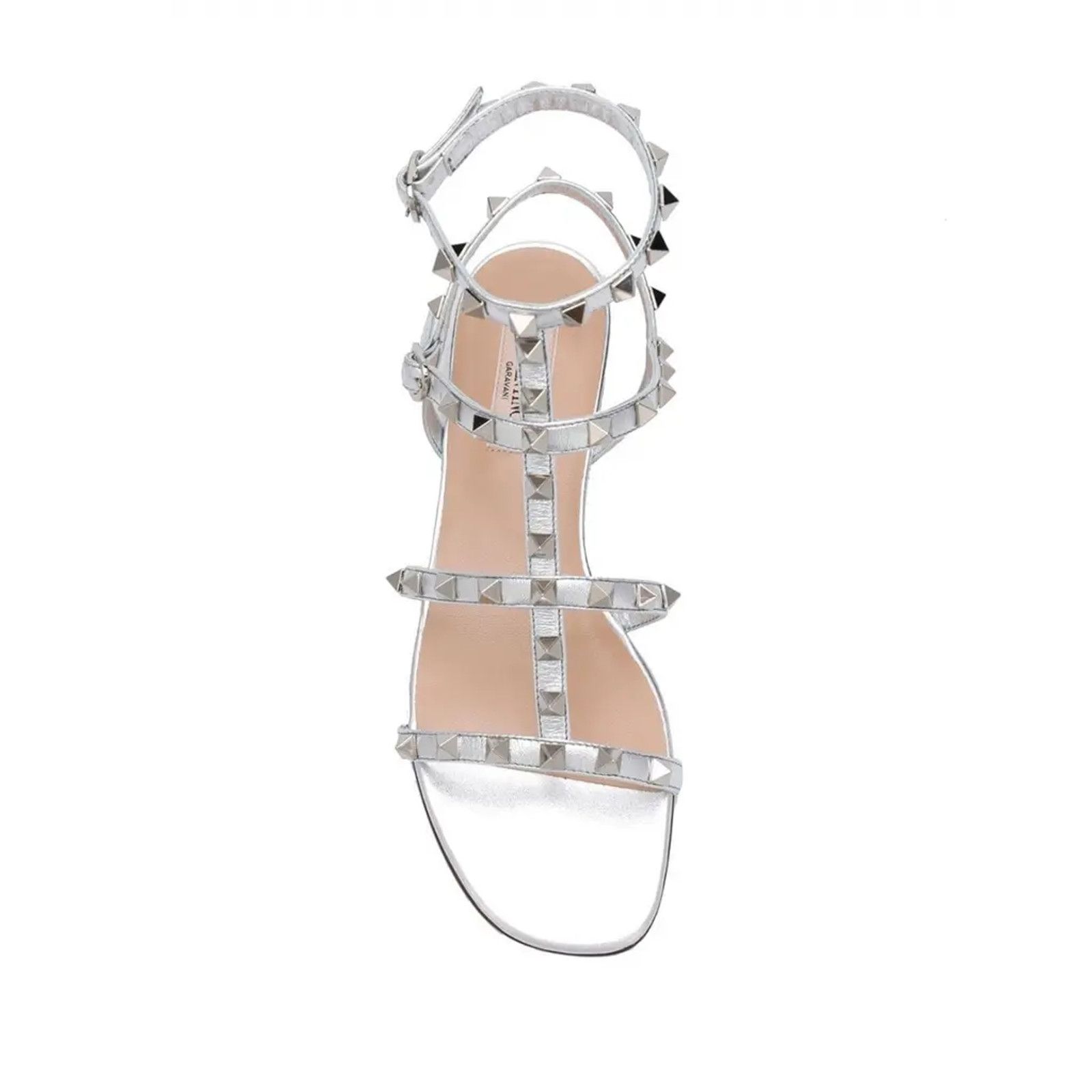 Valentino Valentino Rockstud Silver Stud Leather Ankle Strap Gladiator Size US 6.5 / IT 36.5 - 6 Thumbnail