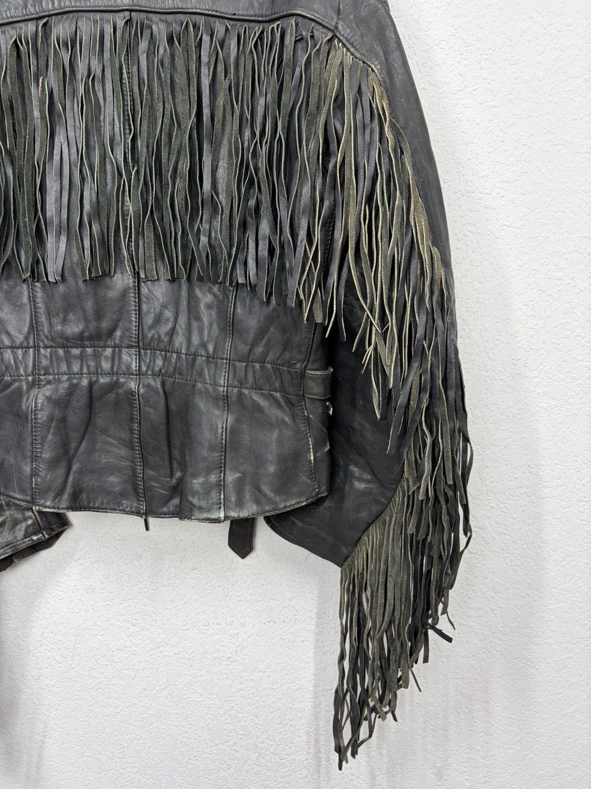 Hedi Slimane VTG Distressed Black Leather Biker Jacket Rick Owens Vibe Size US S / EU 44-46 / 1 - 20 Thumbnail