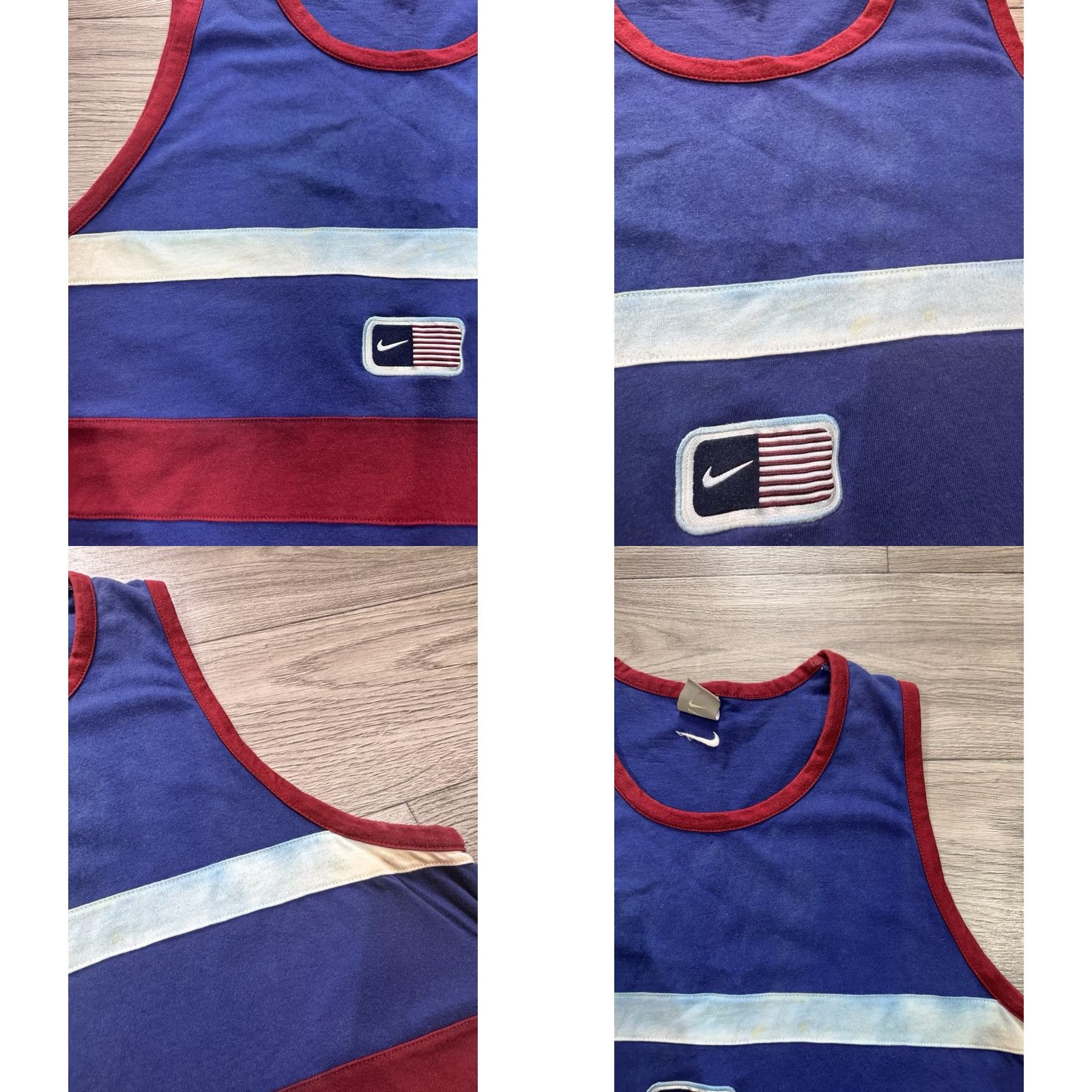 Nike VINTAGE Nike Tank Top Shirt Sleeveless USA Swoosh Navy XL Shirt Mens Blue USA 90s Size US XL / EU 56 / 4 - 8 Thumbnail