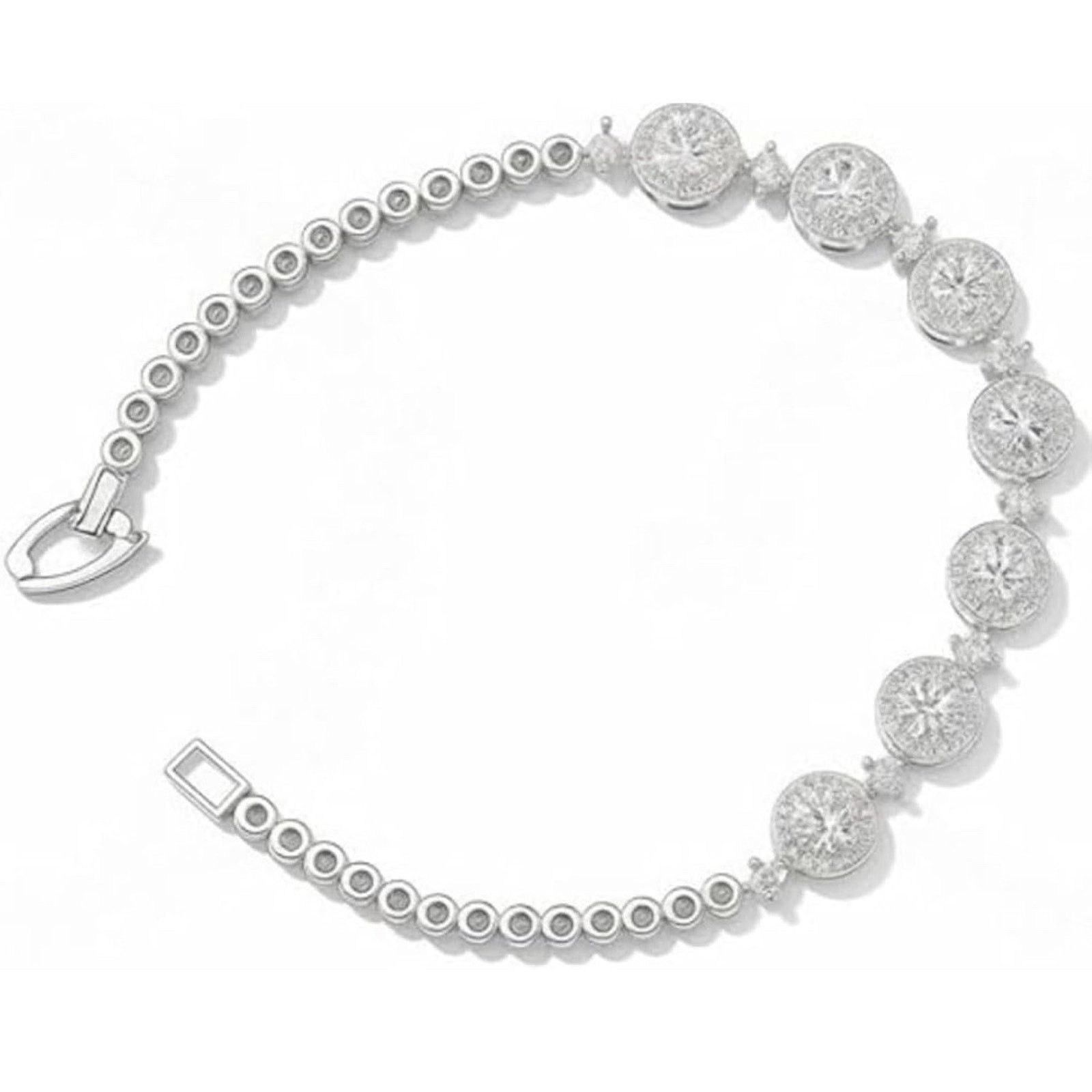 & Other Stories Moissanite Star Flower Women Bracelet Adjustable 925S Silver Size ONE SIZE - 1 Thumbnail