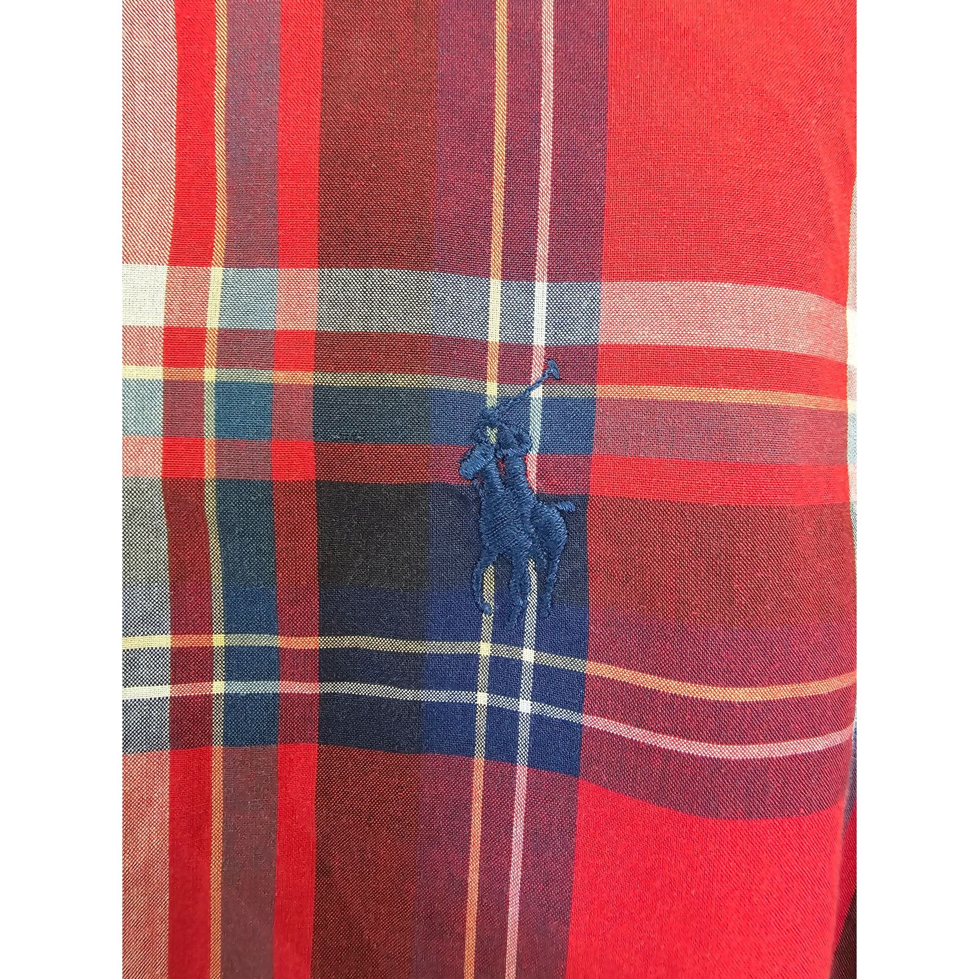 Ralph Lauren Vintage Ralph Lauren Men's Medium Red Plaid Button-Down Shir Size US M / EU 48-50 / 2 - 4 Thumbnail