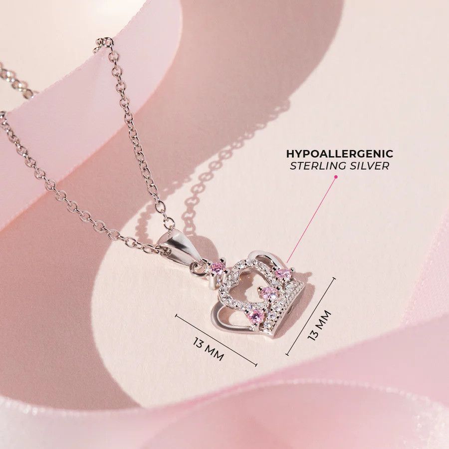 Other Queen for a Day Crown Pendant/Necklace - Sterling Silver Size ONE SIZE - 2 Thumbnail