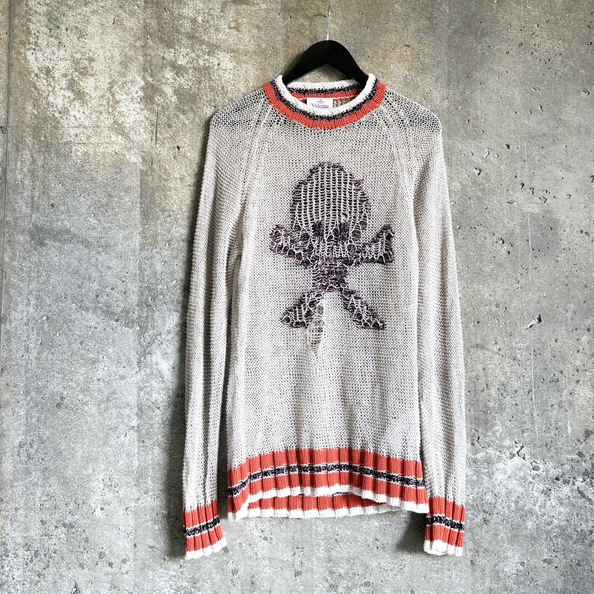 Vivienne Westwood Vivienne Westwood Destroyed Skull Loose Knit Sweater Size US M / EU 48-50 / 2 - 1 Thumbnail