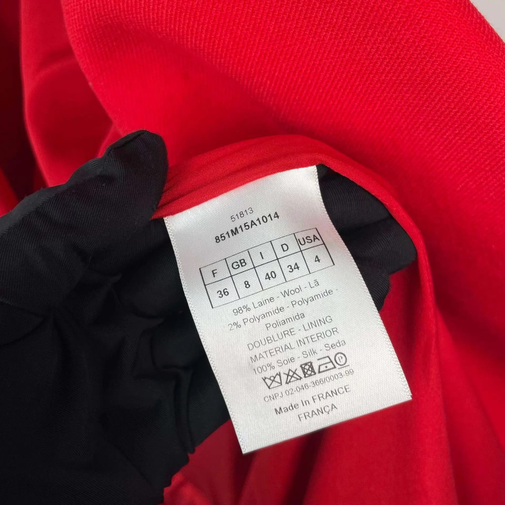 Dior Dior 95 New Wool Coat 36 Red Size XS / US 0-2 / IT 36-38 - 4 Thumbnail