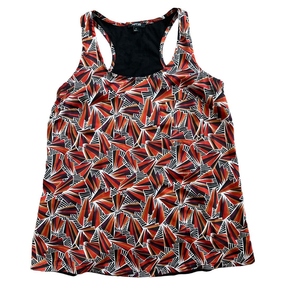 Apt. 9 Apt. 9 Black Geometric Printed Tank Top, S Size S / US 4 / IT 40 - 1 Thumbnail