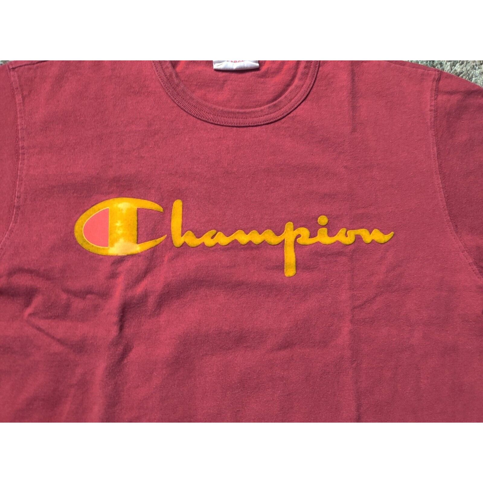 Champion Champion Shirt Adult Mens Large Dark Red Spell Out Logo Size US L / EU 52-54 / 3 - 2 Thumbnail