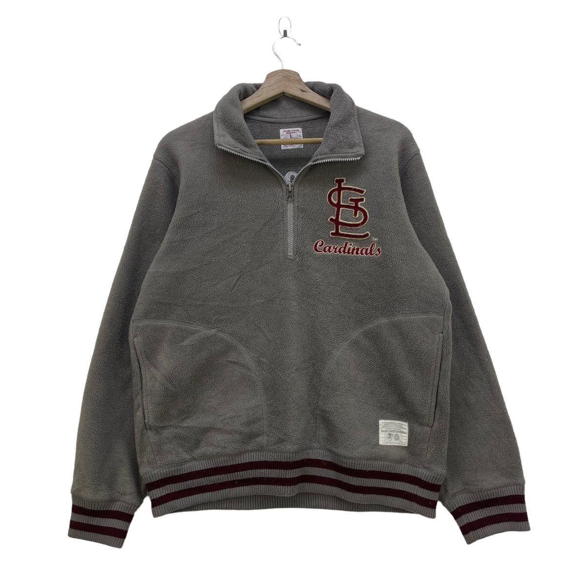 MLB × Vintage 💥Vintage Major League Baseball Cardinal Fleece Jacket Size US M / EU 48-50 / 2 - 2 Thumbnail