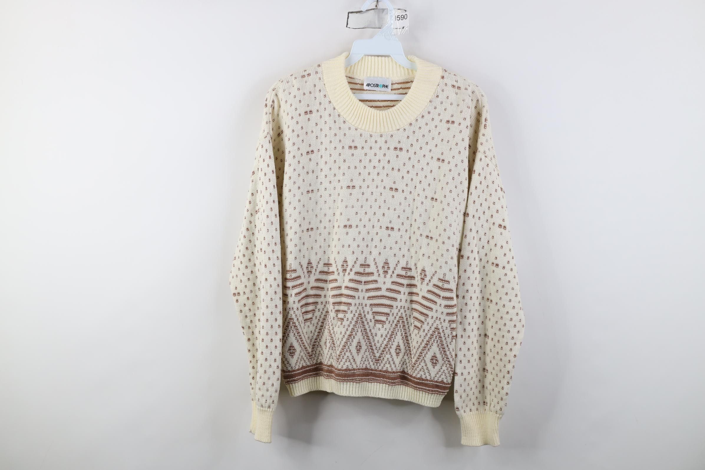 Vintage Vintage 90s Streetwear Fair Isle Knit Crewneck Sweater Size M / US 6-8 / IT 42-44 - 1 Thumbnail