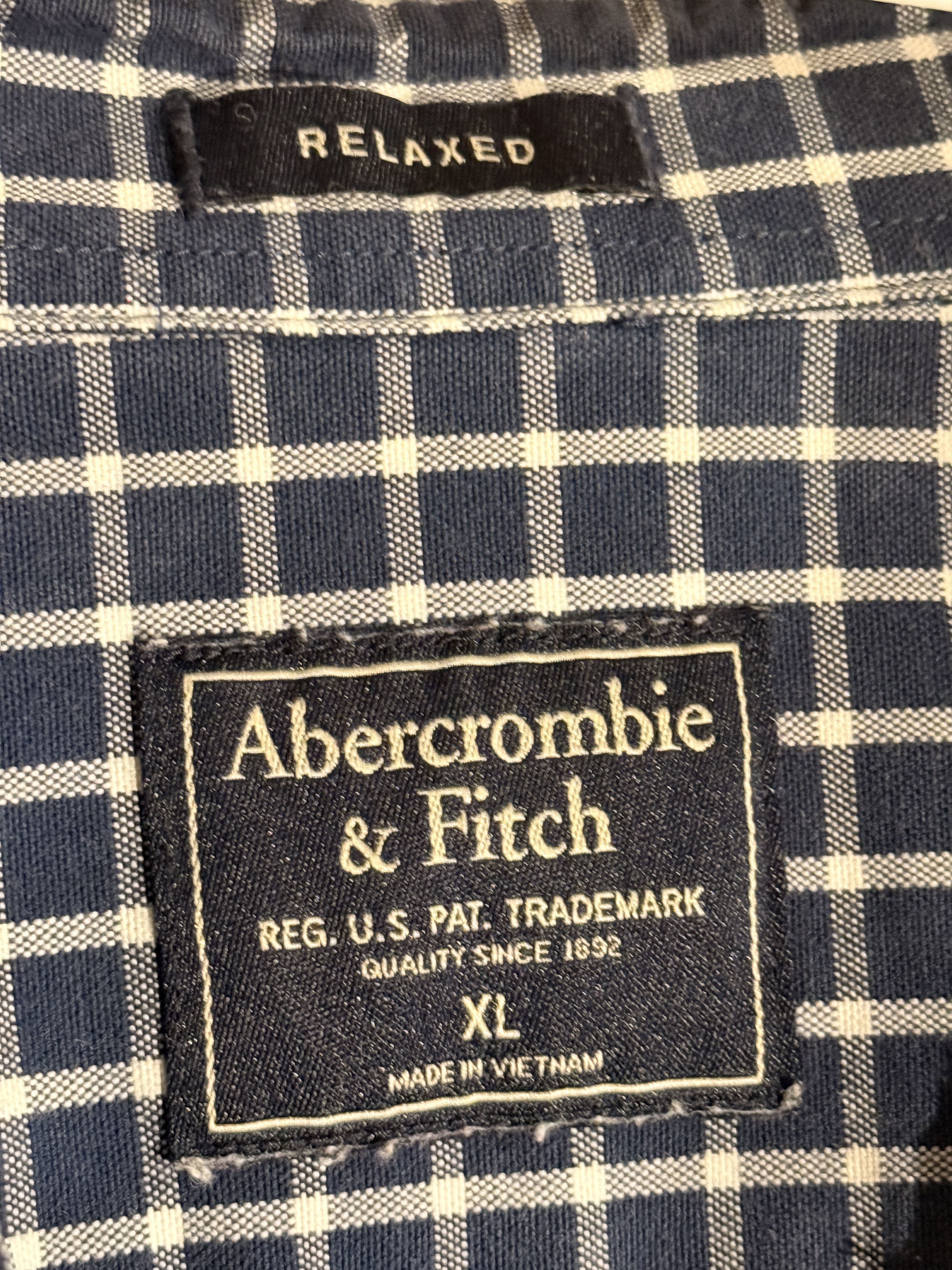 Abercrombie & Fitch Abercrombie & Fitch Blue White Plaid Button Down Size US XL / EU 56 / 4 - 2 Thumbnail