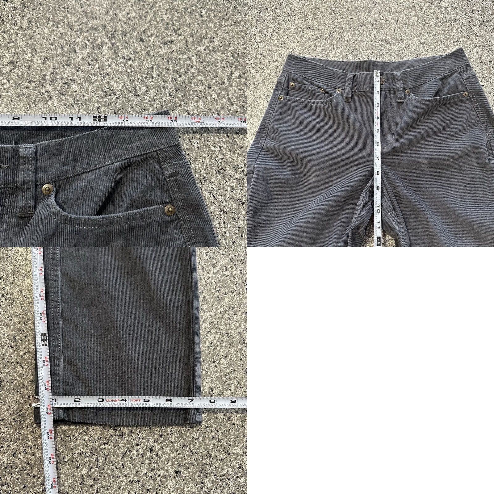 Vintage L.L. Bean Pants Womens 6P 28x27 Corduroy Straight Leg Mid Rise BeanFlex Stretch Pants Clothing Womens 6P Gray Corduroy Straight Rise 28x27 Stretch Size 28" / US 6 / IT 42 - 8 Thumbnail