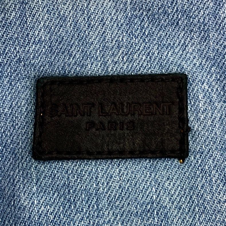 Saint Laurent Paris Saint Laurent Blue lapel single-breasted long-sleeved denim Size US S / EU 44-46 / 1 - 6 Thumbnail