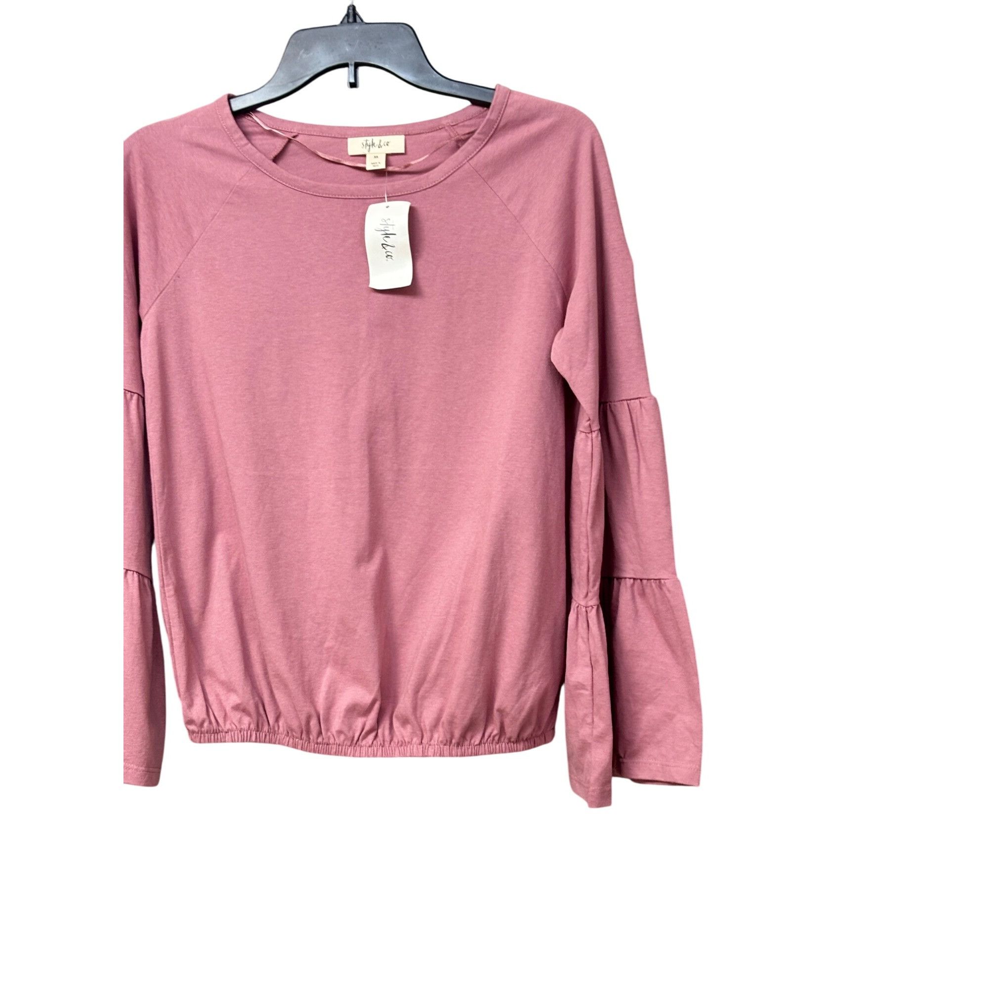 Other Style & Co Bubble-Hem Bell-Sleeve Top, Mesa Rose, SZ. XS Size XS / US 0-2 / IT 36-38 - 10 Thumbnail