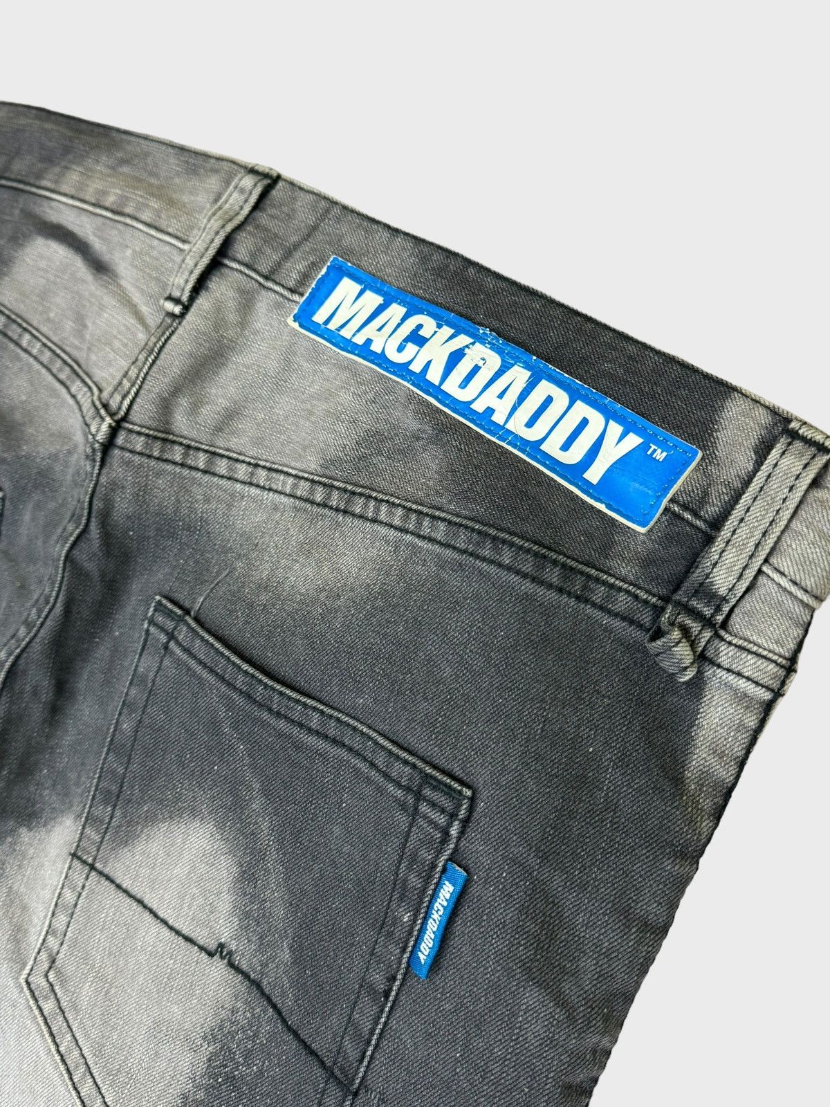 Japanese Brand MACKDADDY Japan Acid Washed Style Denim Pants Size US 35 - 13 Thumbnail