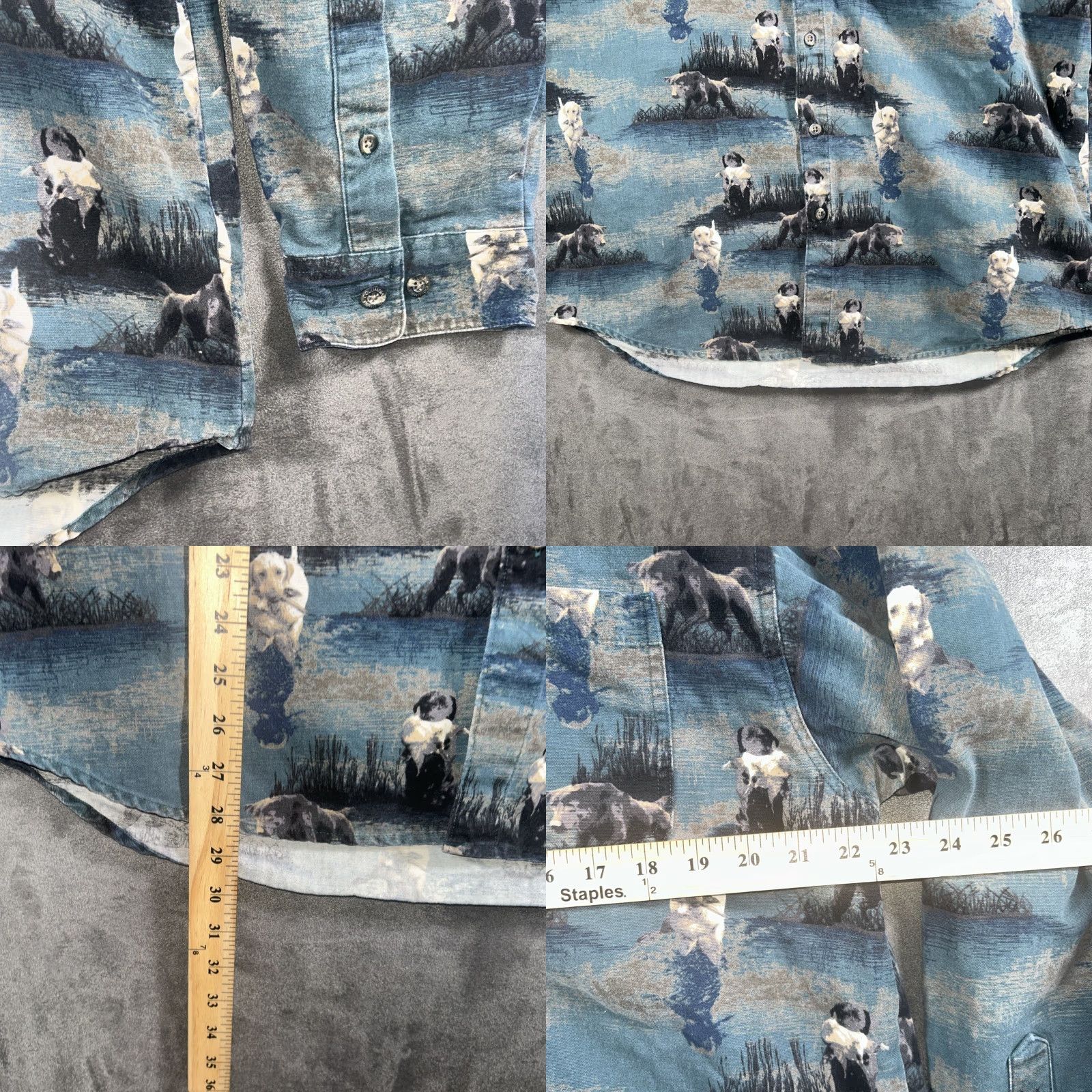 Vintage Columbia River Lodge Lab All Over Print Button Down Long Sleeve Mens L Size US L / EU 52-54 / 3 - 8 Thumbnail