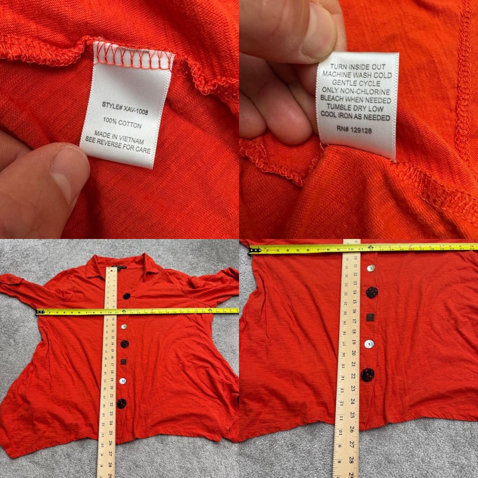 Vintage VINTAGE Always Indigo Red Cotton Blouse Women Plus 2X Boho Casual Tunic Top 3/4 Sleeve Size XXL / US 16-18 / IT 52-54 - 8 Thumbnail