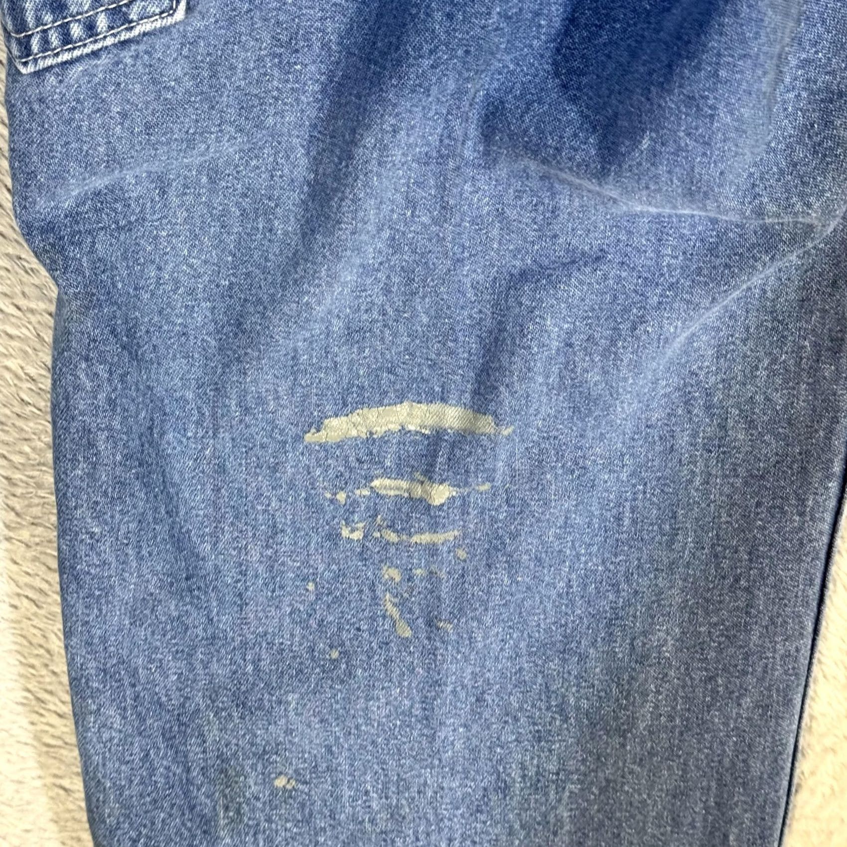 Carhartt VINTAGE Carhartt Jeans Mens 36x30 Dungaree Fit Distressed Paint Workwear 90s Size US 36 / EU 52 - 5 Thumbnail
