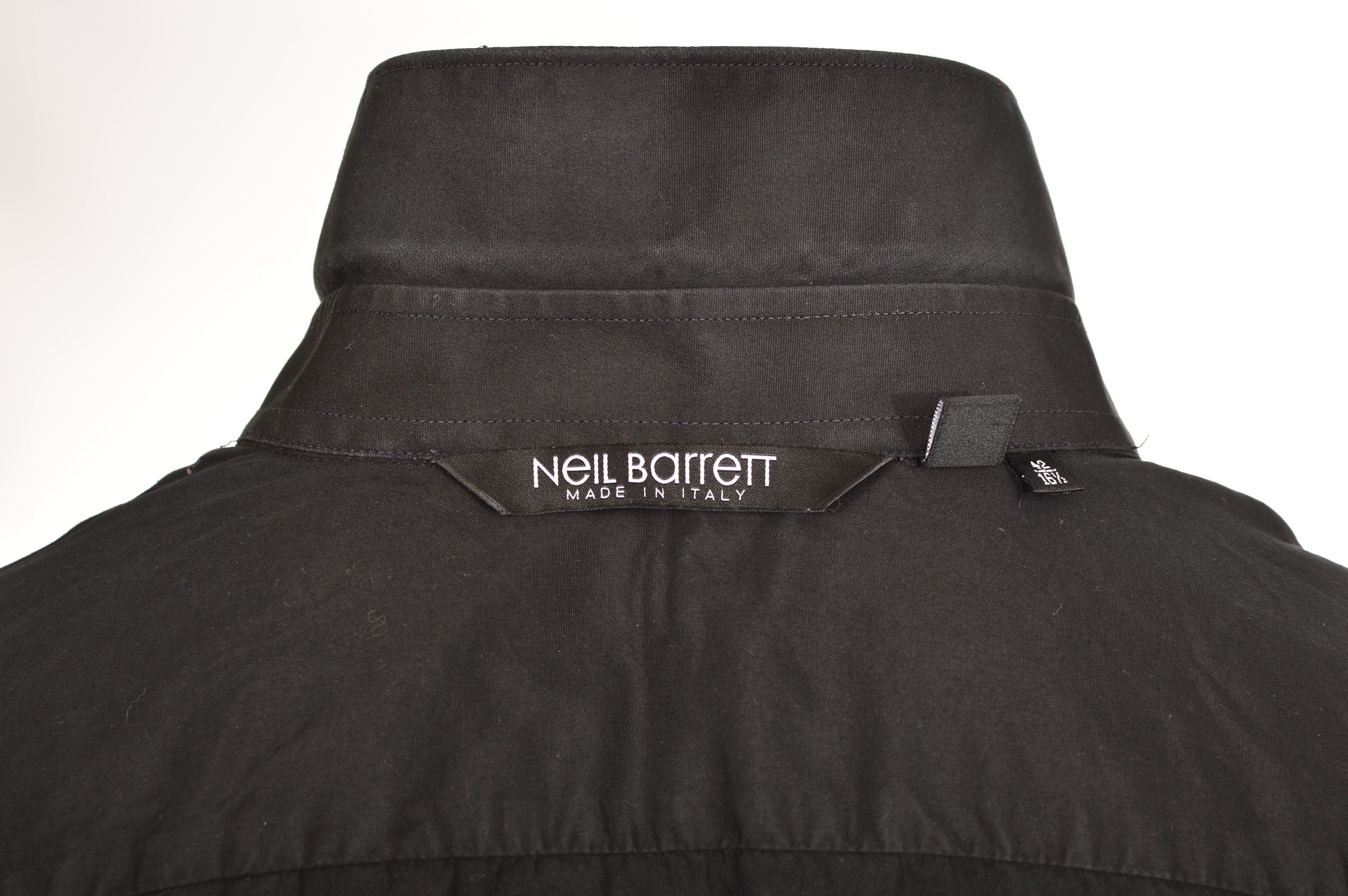 Neil Barrett Neil Barrett Thunderbolt Mixed Fabrics Button Shirt Size US L / EU 52-54 / 3 - 5 Thumbnail
