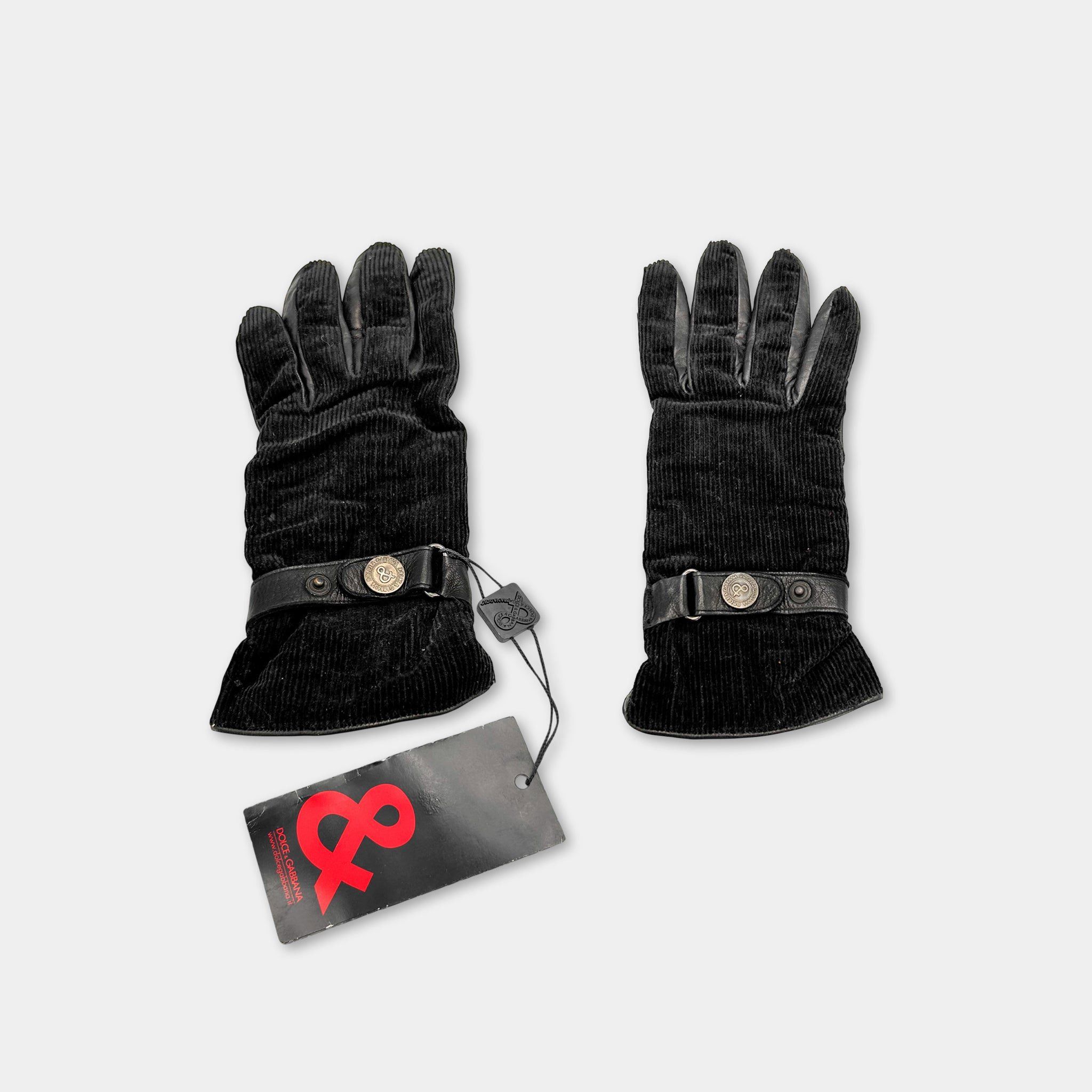 Dolce & Gabbana Dolce & Gabbana Corduroy Gloves Size ONE SIZE - 1 Thumbnail