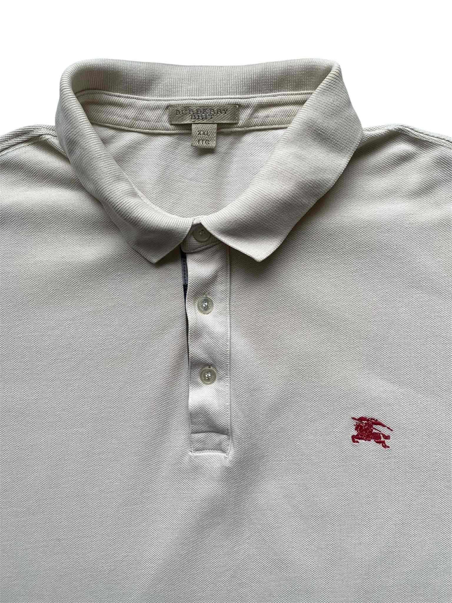 Burberry Burberry Brit Men's Beige Cream Polo Embroidered Nova Check Size US XXL / EU 58 / 5 - 3 Thumbnail