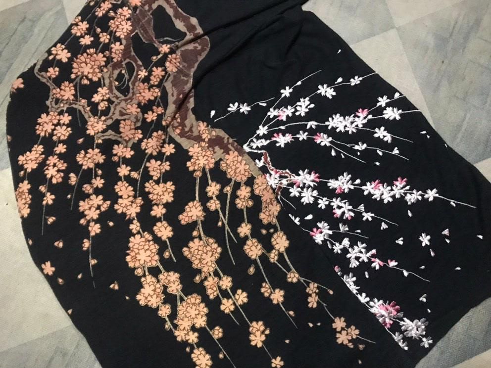 Other Embroidered Sakura Japanese Classic Script Longsleeve Size US L / EU 52-54 / 3 - 3 Thumbnail