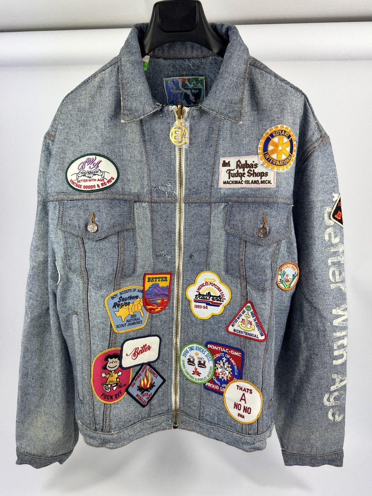 Better With Age BROGUE RECONSTRUCTED PATCH WORK REVERSIBLE TRUCKER JACKET Size US XL / EU 56 / 4 - 1 Thumbnail