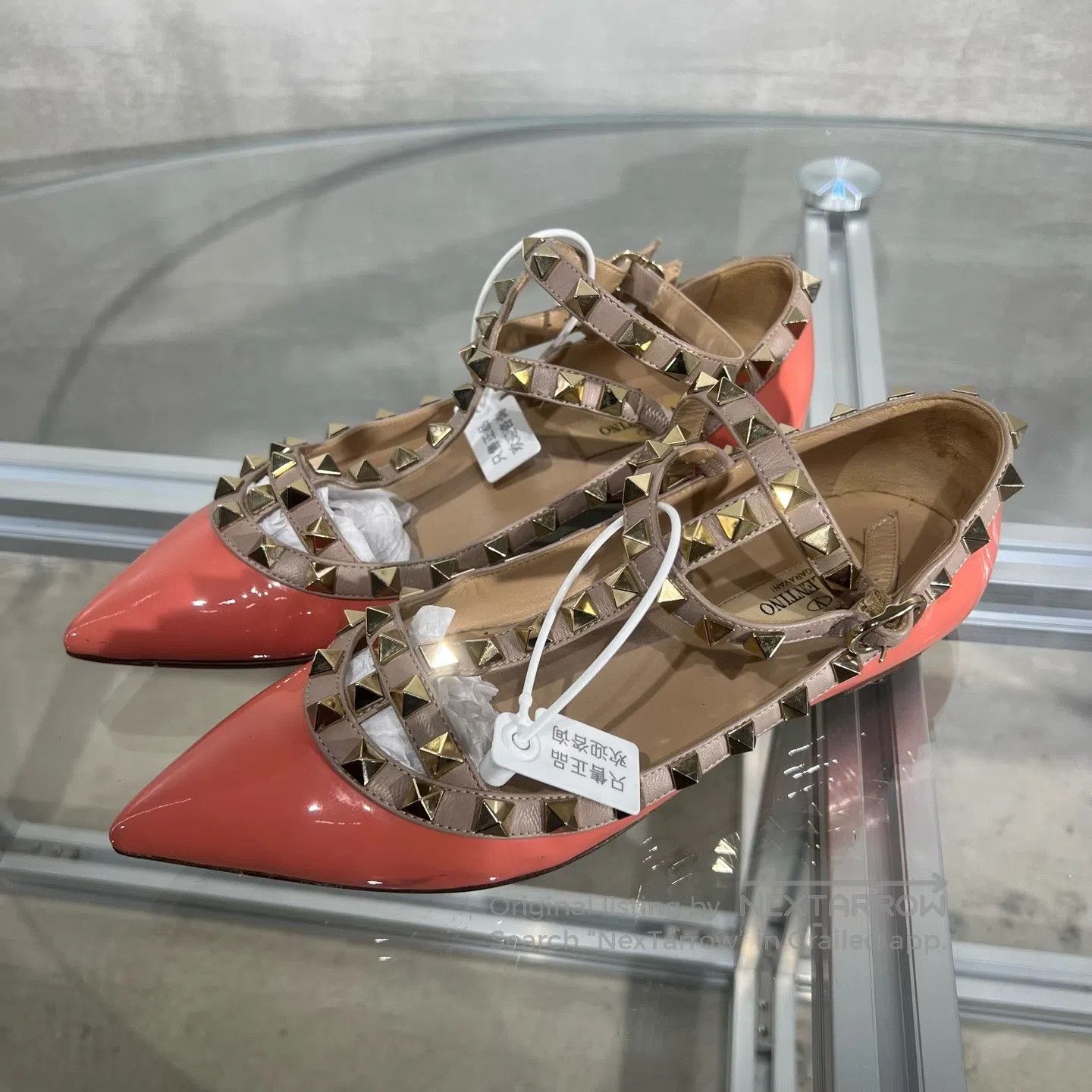 Valentino Valentino Pink riveted strap, high heels Size US 4 / IT 34 - 1 Thumbnail