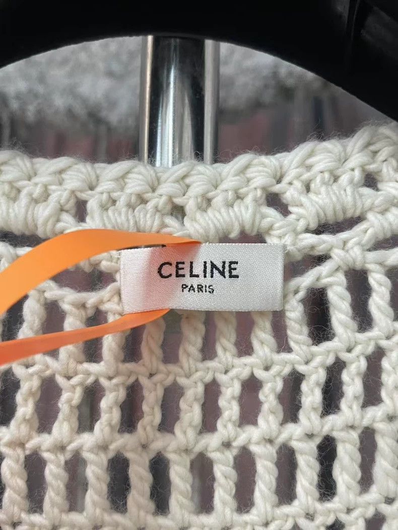 Celine Celine Hollow Knit Sweater with Drawstring Size US S / EU 44-46 / 1 - 6 Thumbnail